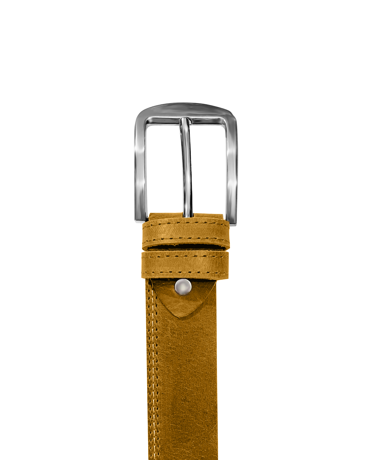 Brown Pure Leather with Contrast Stitching