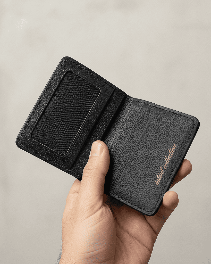 Intent Black Texture Note Wallet